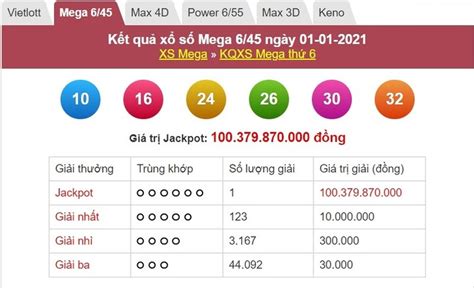 vietnam 6/45 results|Xổ số Mega 6/45 Vietnam .